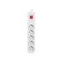 Удължител R5, Armac, 5 гнезда, 3 м, Бял