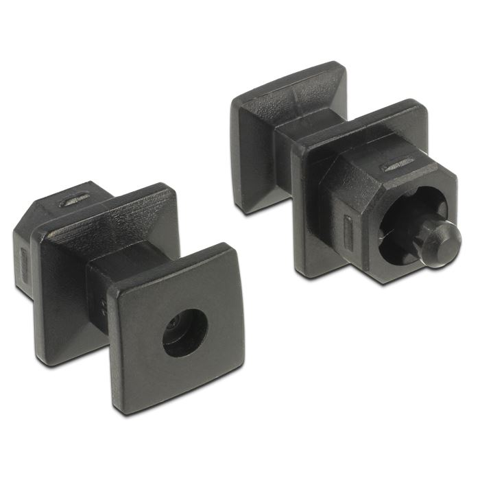 Delock 64023 TOSLINK kimenethez porvédő fogantyúval 10 db fekete (64023)