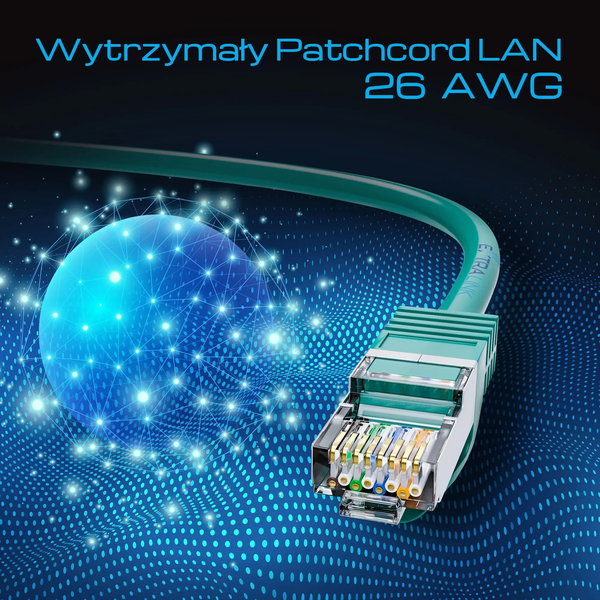 Extralink Kat.7 S/FTP 10m 20G Zielony | Patchcord LAN | Miedź Kabel sieciowy skrętka