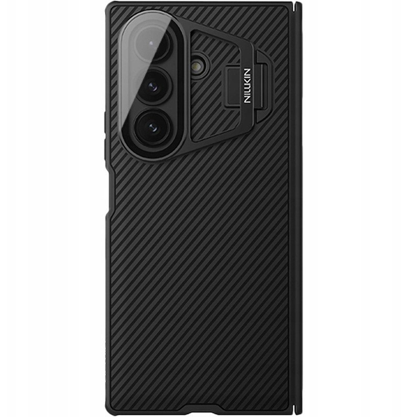 Nillkin CAMSHIELD PROP MAGNETIC szilikon telefonvédő (ütésállóság, kameravédő, kitámasztó, kitámasztó, csíkos) FEKETE Samsung Galaxy Z Fold7 (SM-F966) (GP-174928)