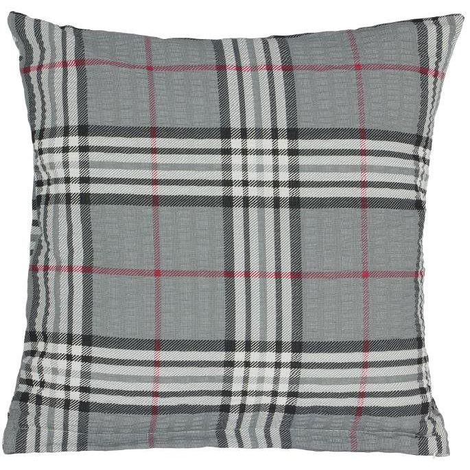 Bellatex krepp párnahuzat, 40×40 cm, szürke, kockás (7642)