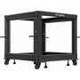 LANBERG OPEN RACK 19" 9U 600X600-1100 ADJUSTABLE BLACK