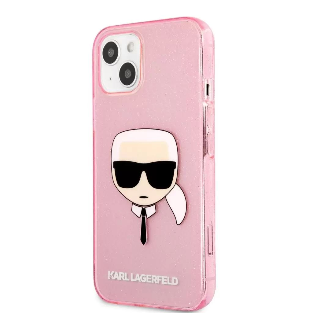 Karl Lagerfeld Apple Iphone 13 Mini Karl babarózsaszín tok (KLHCP13SKHTUGLP) (KLHCP13SKHTUGLP)