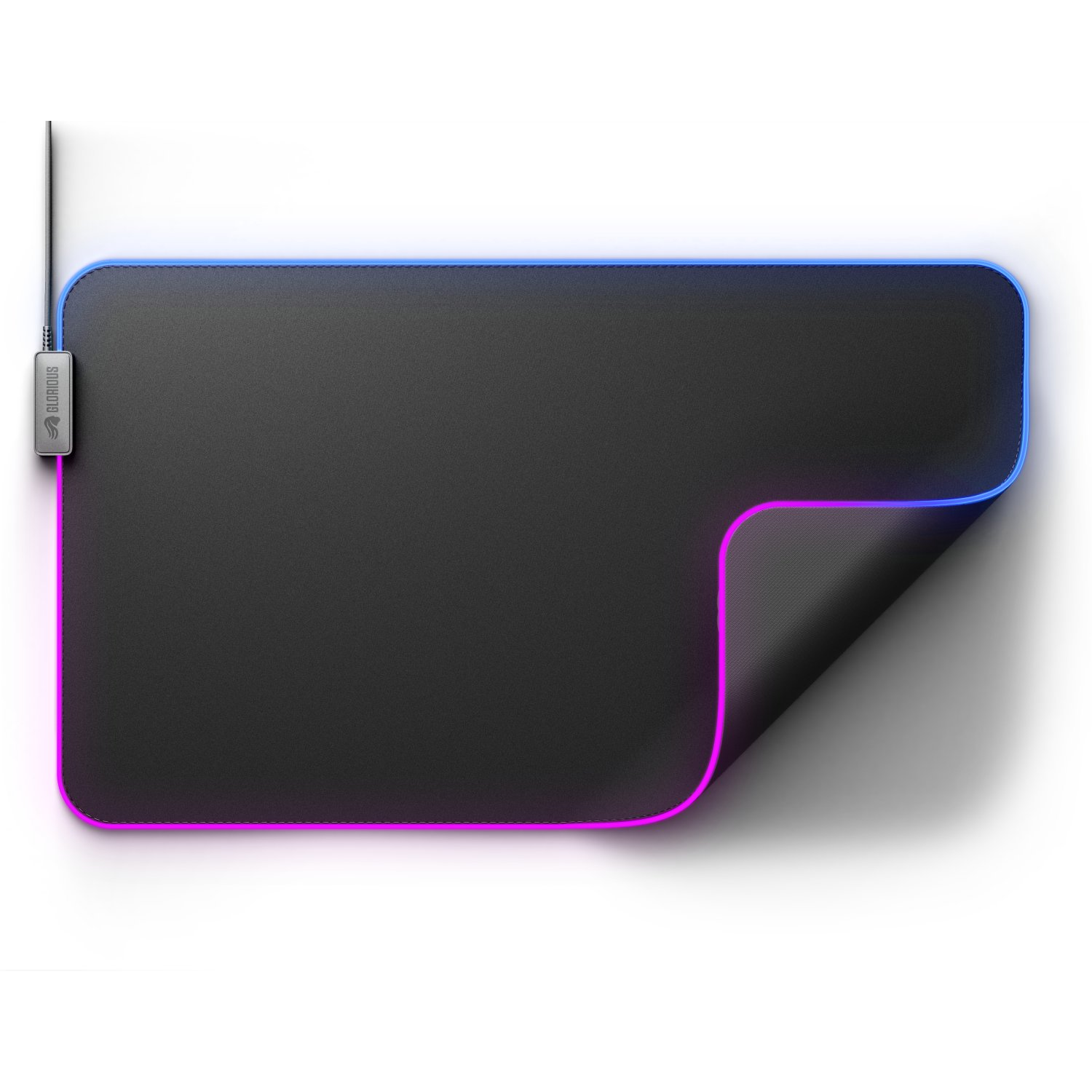 Glorious Gaming Mouse Pad 2 GLED, XLE Játékhoz alkalmas egérpad Fekete (GLO-MP2-GLED-XLE-B)