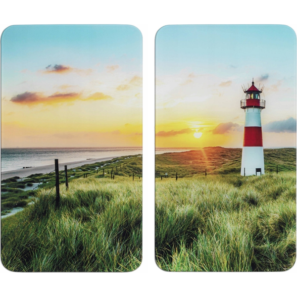 Maximex Szklane płyty ochronne na kuchenkę LIGHTHOUSE, 2 sztuki