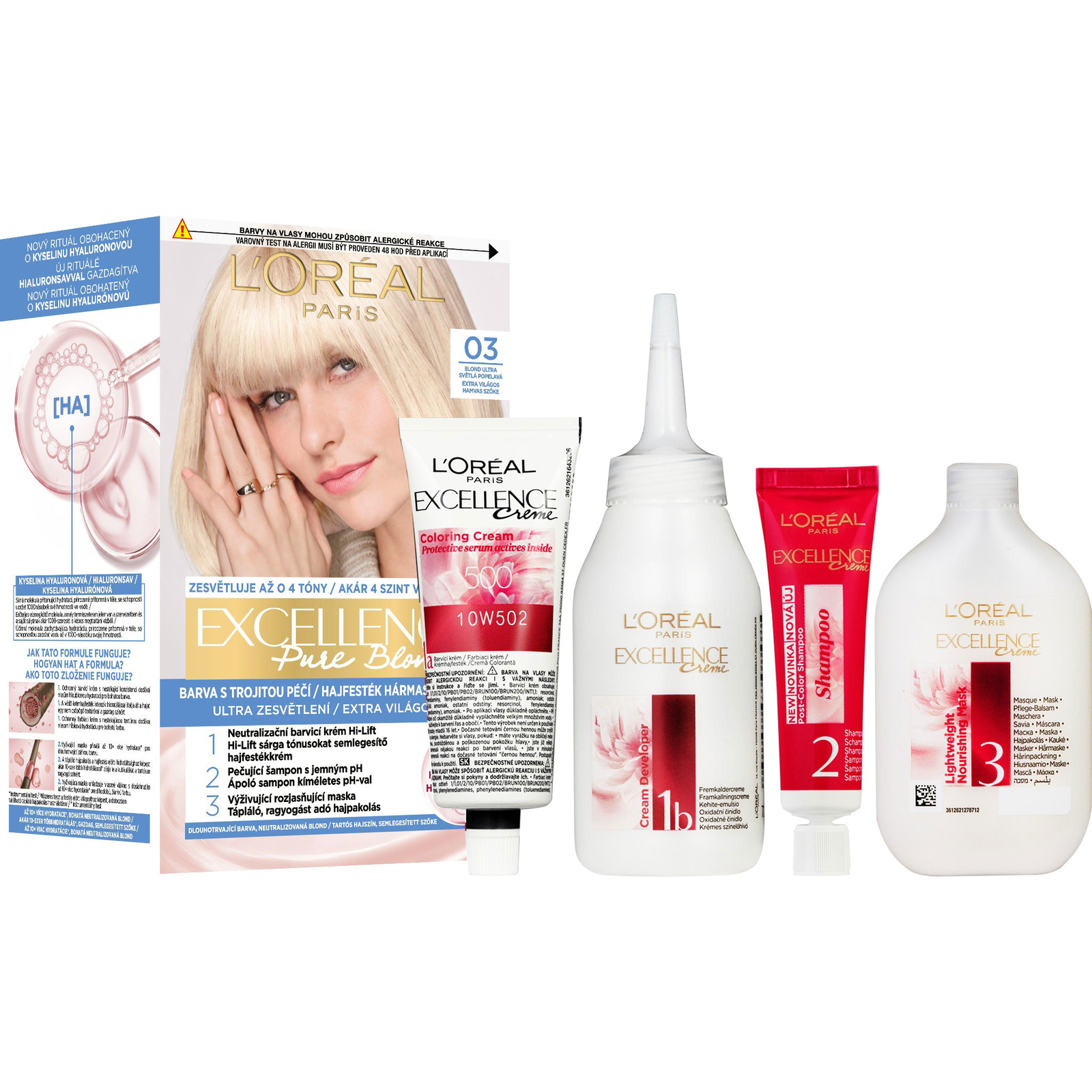 L'Oréal Paris Excellence Pure Blonde 03 Extra világos hamvasszőke (3600524105730)