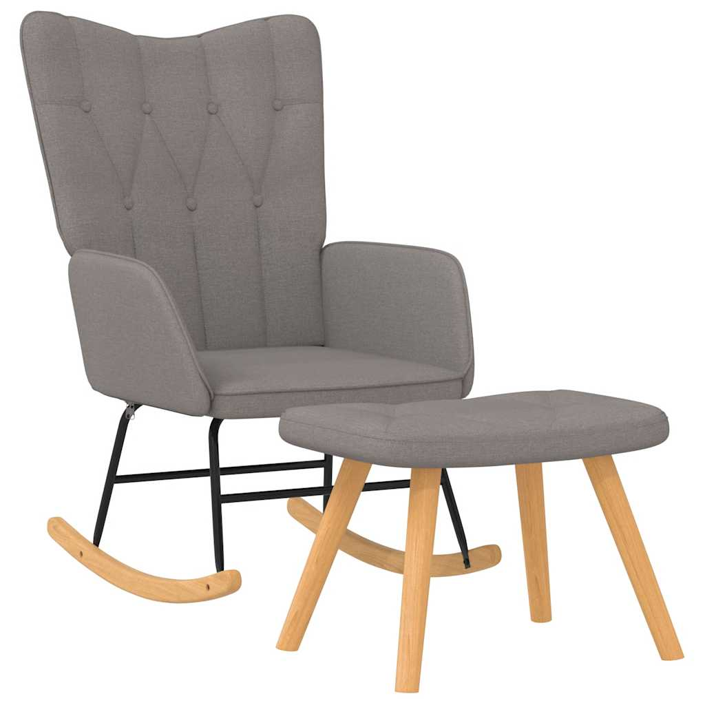 tópszínű szövet hintaszék lábtartóval (327631)