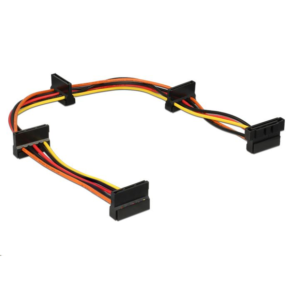 DELOCK Stromkabel SATA 15Pin -> 4x SATA 15 Pin  St/Bu 0.40m