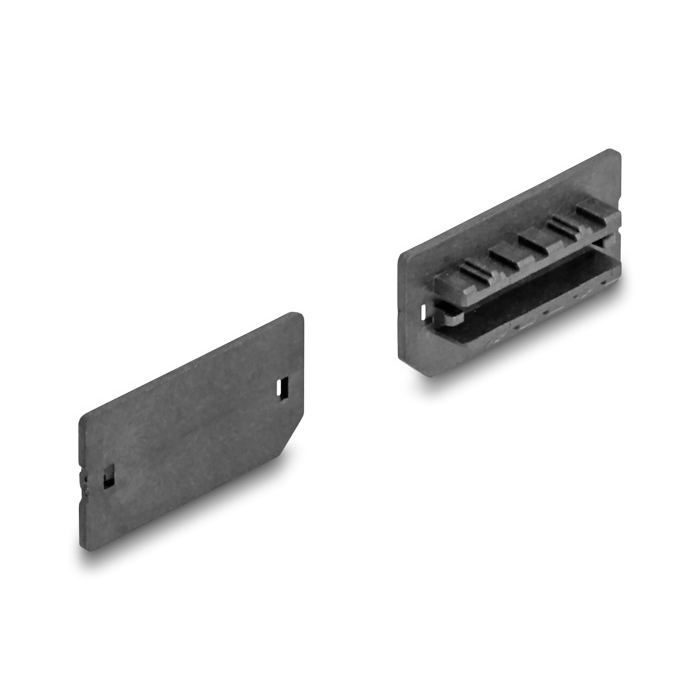 Delock Por elleni védő borítás E-típusú kulcs A USB-hez vagy kulcs B anyához 10 db. Fekete (64286) (64286)