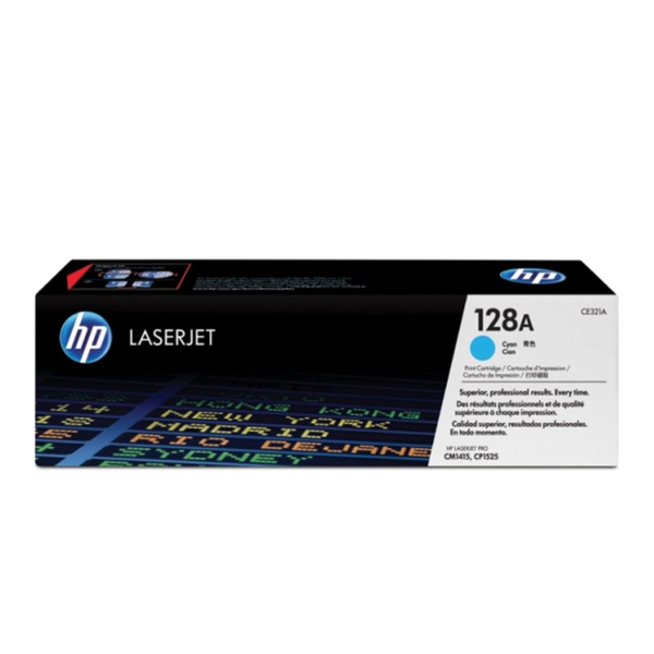 HP 128A Синя оригинална LaserJet тонер касета 1300 страници