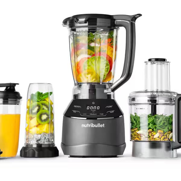 Блендер Nutribullet Triple Prep System, Кана 1,8 л, Кухненски робот 1,6 л, 2 чаши