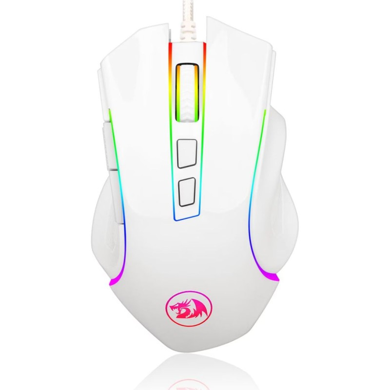 Redragon M607W Griffin Vezetékes Gaming Egér 7200 DPI - Fehér (M607W)