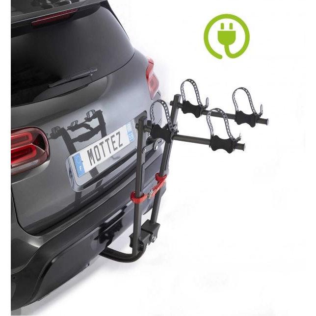 Mottez Jupiter 2 kerékpártartó vonóhorogra 2db elektromos kerékpárhoz (26A032P2ELEC) (26A032P2ELEC)