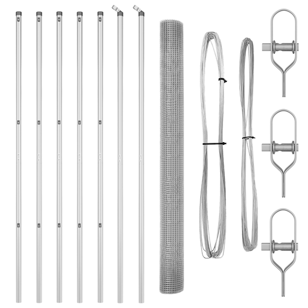 Horganyzott Drótkerítés 13 oszloppal 1.5x25 m horganyzott acélból
