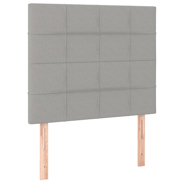vidaXL vidaXL Zagłówki do łóżka, 2 szt., jasnoszary, 100x5x78/88 cm, tkanina
