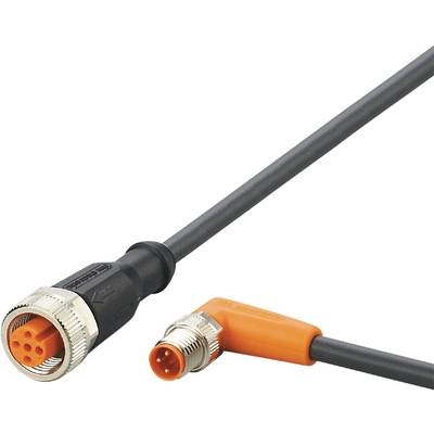ifm Electronic EVC674 Összekötő vezeték Dugó, hajlított, Alj, egyenes 0.3 m Pólusszám: 3, 5 1 db