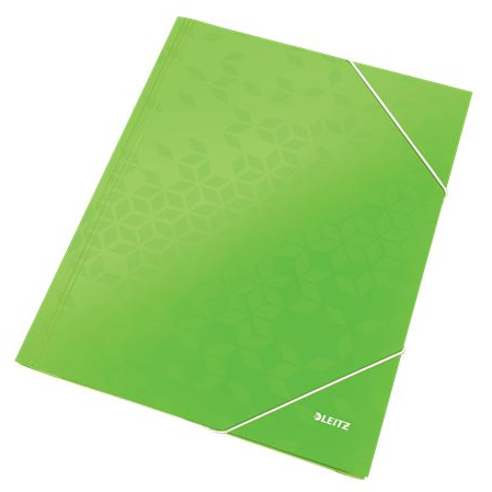 Leitz WOW karton gumis mappa zöld (39820054) (Leitz39820054)