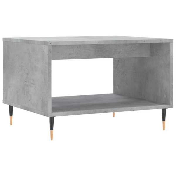 betonszürke szerelt fa dohányzóasztal 60 x 50 x 40 cm