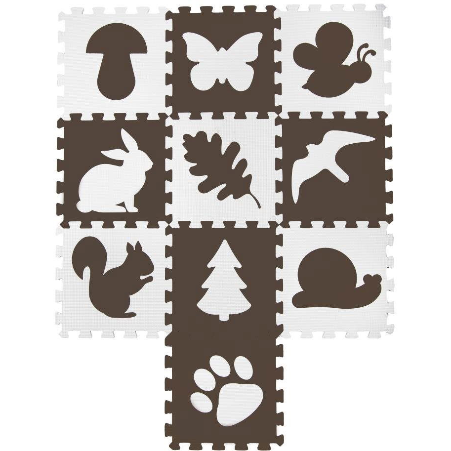 EVA puzzle szőnyeg Erdei barátok 32 × 32 × 1 cm (10 darab) (8595608809961)