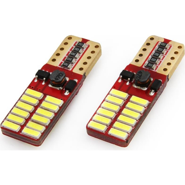 AMiO Żarówki LED AMIO W5W T10 24xSMD 4014 (canbus)