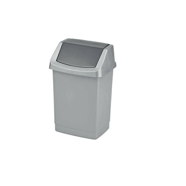 Click-it waste bucket 15L 28x23.5x43,8cm silver