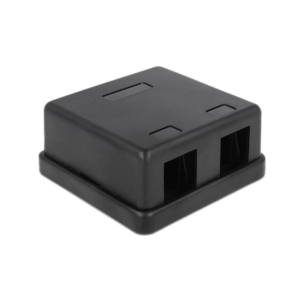 Keystone Delock Leergehäuse 2-Port schwarz