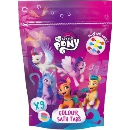MY LITTLE PONY_Colour Bath Tabs barwniki koloryzujące do kąpieli Jeżyna, Pomelo, Truskawka 9x16g
