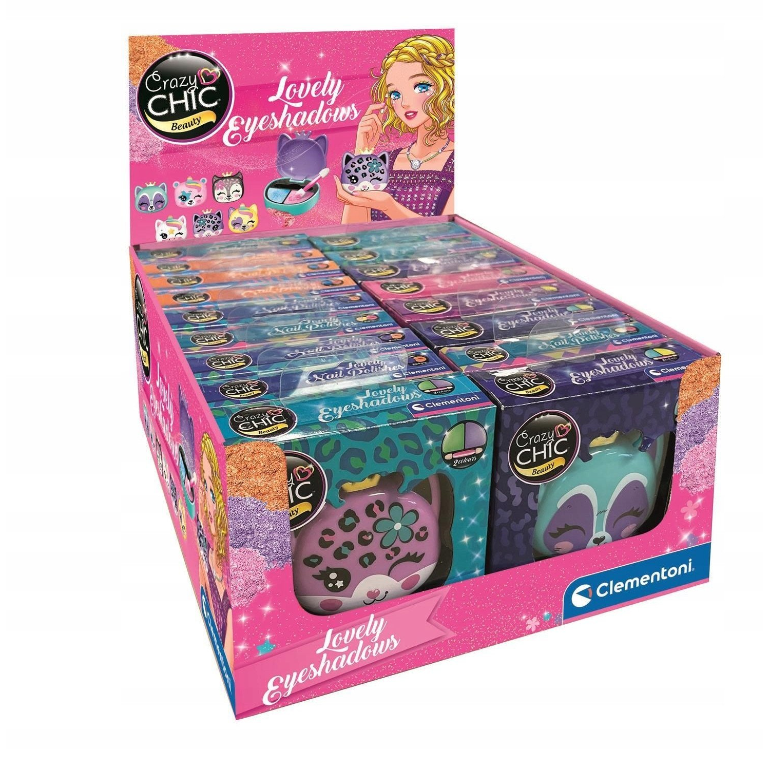Crazy Chic: Állatos szemhéjfesték többféle változatban 1db - Clementoni (18848 CLM)
