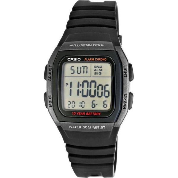 Reloj De Pulsera Casio W-96h Digital Para Hombre Color Negro Correa Resina