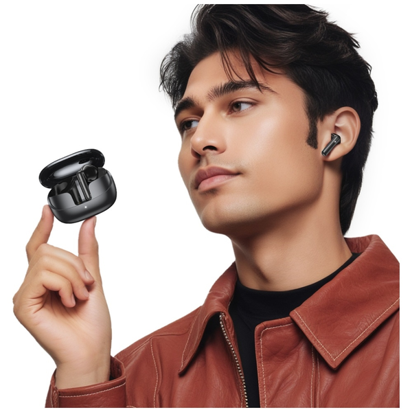 Căști Bluetooth TWS USAMS IF27, negru, autonomie de redare de 5 ore