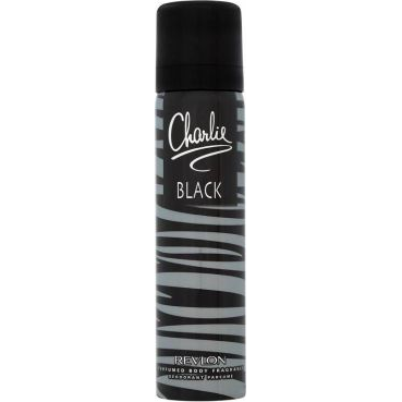 Revlon Charlie Black Dezodorant s Koži Prijaznim Pršilom, 75 ml