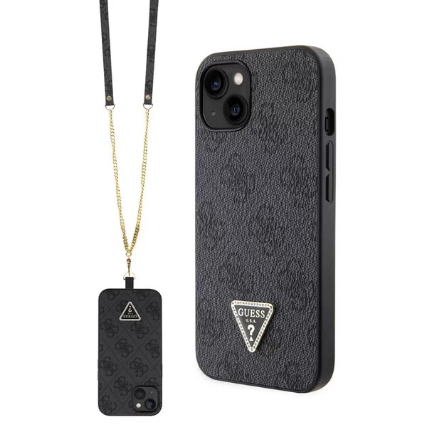 Guess tok + crossbody strap Fekete Apple Iphone 15 készülékhez GUHCP15SP4TDSCPK