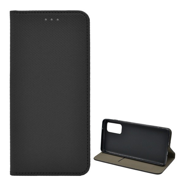 Tok álló, bőr hatású (FLIP, oldalra nyíló, asztali tartó funkció, rombusz minta) FEKETE [Samsung Galaxy S20 FE (SM-G780)] (5996591003498)