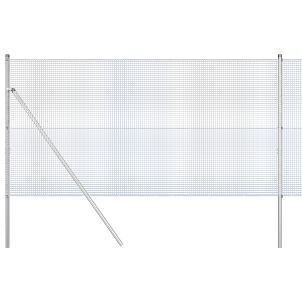 Gard din Plasă Sudată cu 13 Stâlpi 1.4x25 m Oțel Galvanizat