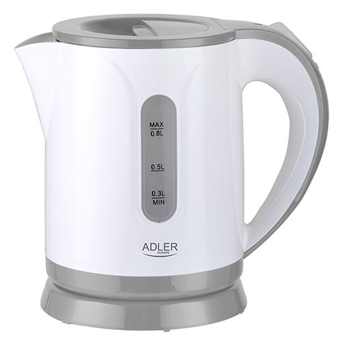 Adler AD1371g електрическа кана 0,8L бяло-сиво