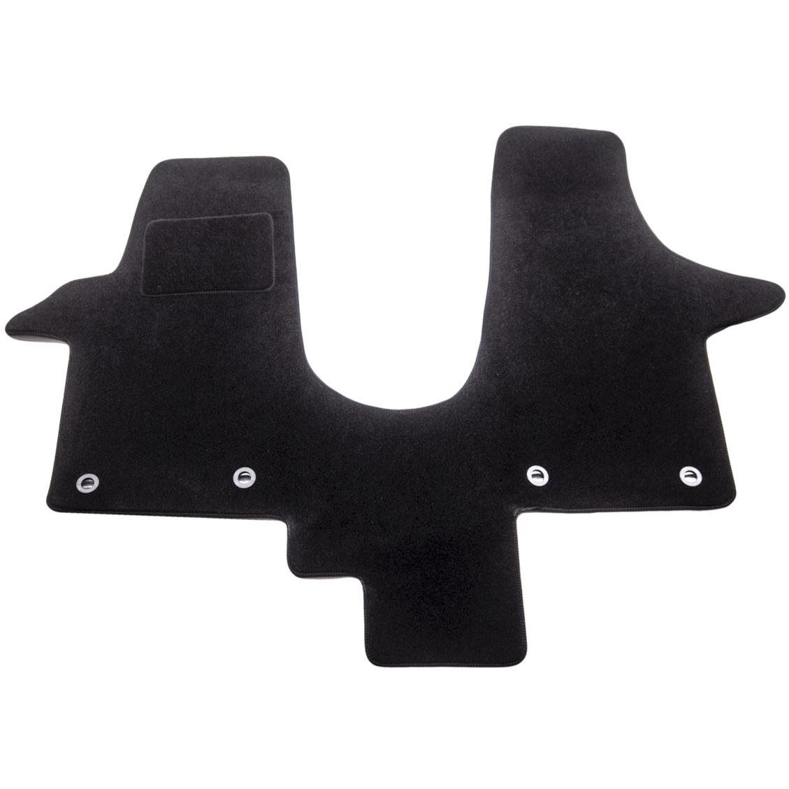 ACI textile carpets for VW TRANSPORTER 03-09 black (for oval clips) (2 seats, 1 pc) (5896X63)