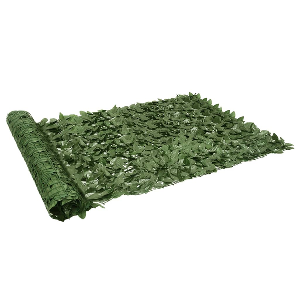 vidaXL Parawan balkonowy, ciemnozielone liście, 400x150 cm