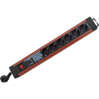 REV 0014663613 Elosztó kapcsolóval 6 részes Fekete, Piros Védőérintkezős 1 db (0014663613)