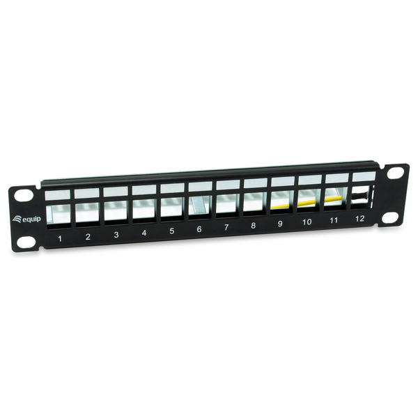 Equip 769331 19" Keystone Patch Panel 12 port - Fekete (Üres)