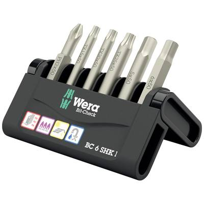 Wera  Bit-Check 6 SHK 1 SB (05073631001) Bit készlet 6 részes Kereszthornyú Phillips, TORX, Belső hatlap