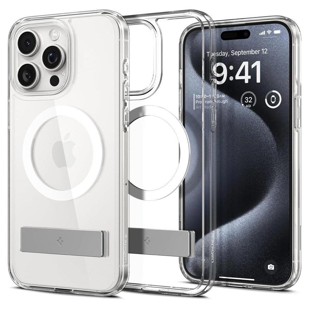 Spigen Ultra Hybrid S (MagFit) iPhone 15 Pro tok átlátszó-fehér (ACS06722) (ACS06722)