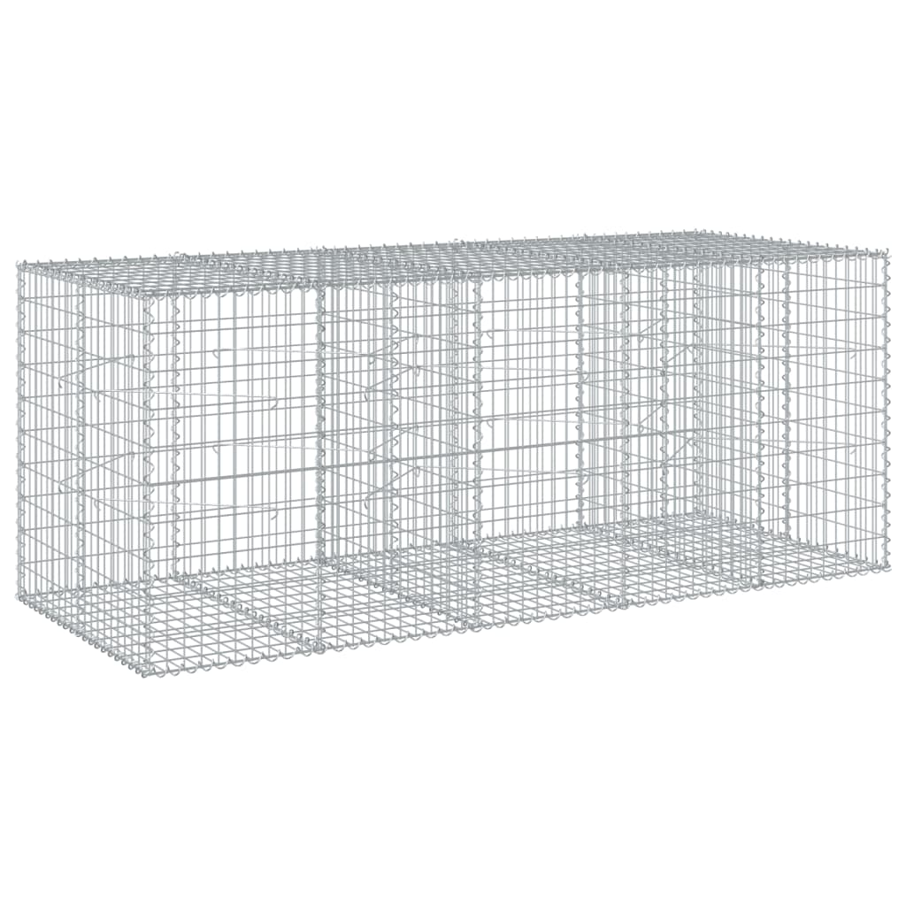 horganyzott vas gabion kosár fedéllel 250 x 100 x 100 cm (3295193)