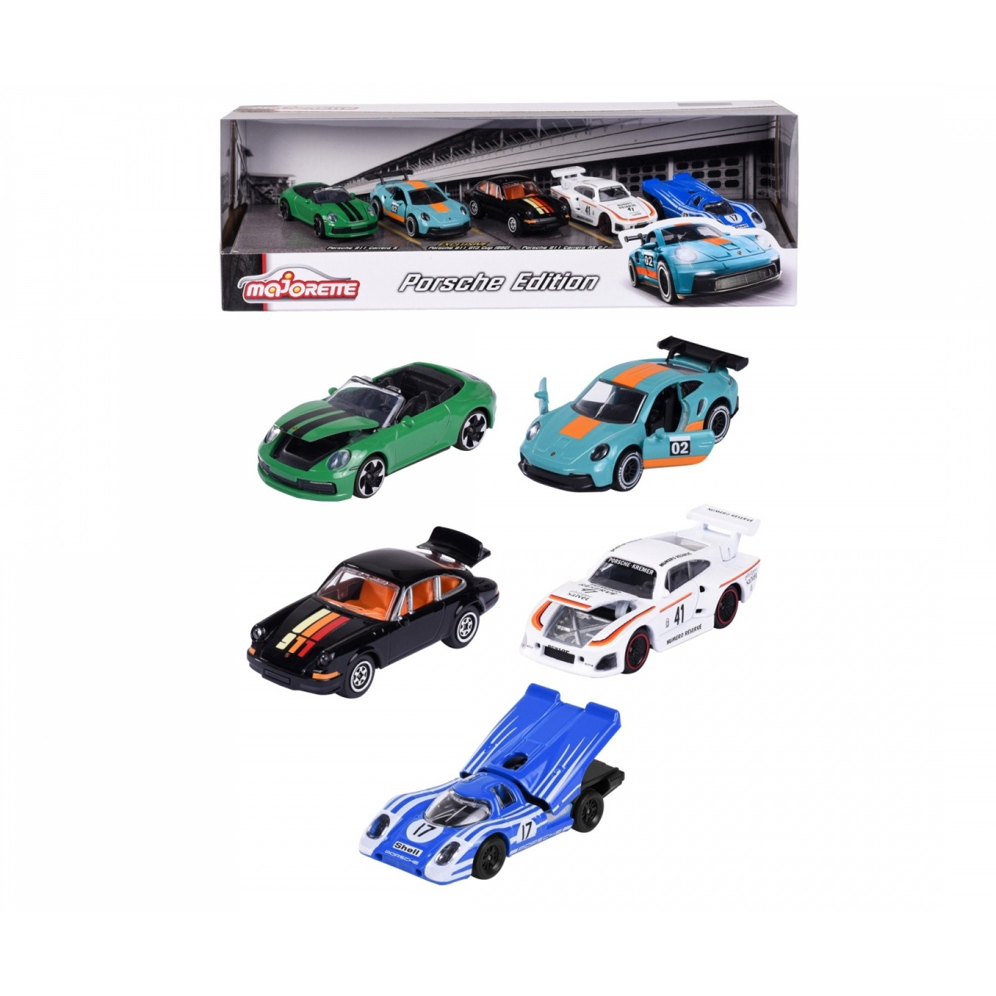 Majorettr Porsche Motorsport kisautó készlet (5 darabos) (212053172)