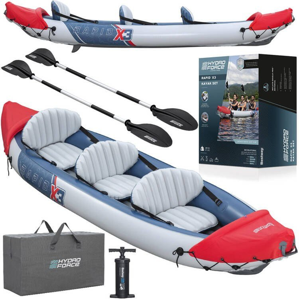 Bestway 65132 / 25 kayak da sport 1 persona(e) Multicolore Acrilonitrile butadiene stirene (ABS), Alluminio, Polipropilene (PP), Cloruro di polivinile (PVC) Kayak gonfiabile