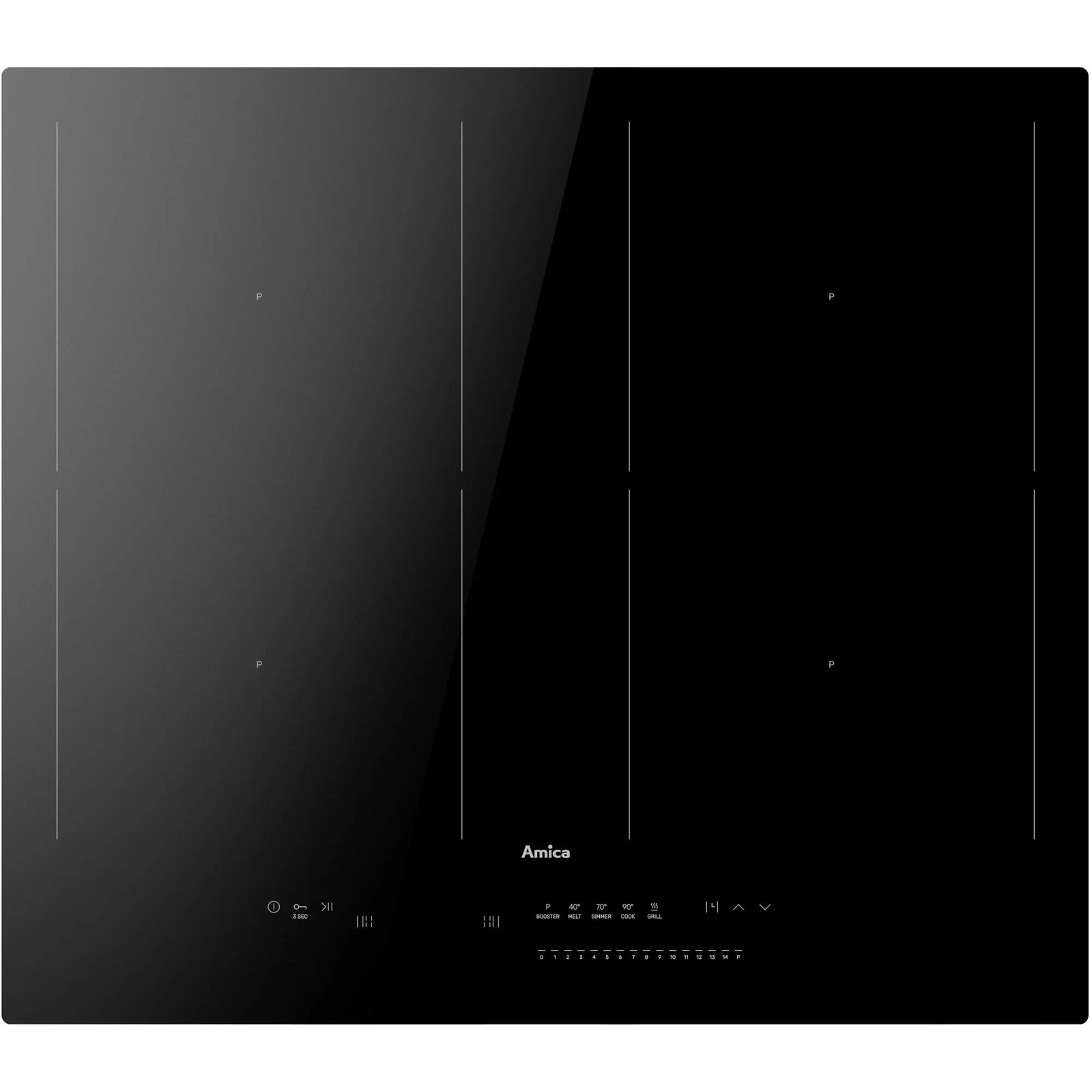 Amica PIH6542PHTSUN 3.0 Indukciós főzőlap - Fekete (21609)