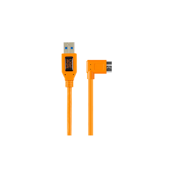 Tether Tools USB-A apa - MicroUSB-B apa 3.0 Adat és töltő kábel - Narancssárga (0.5m)