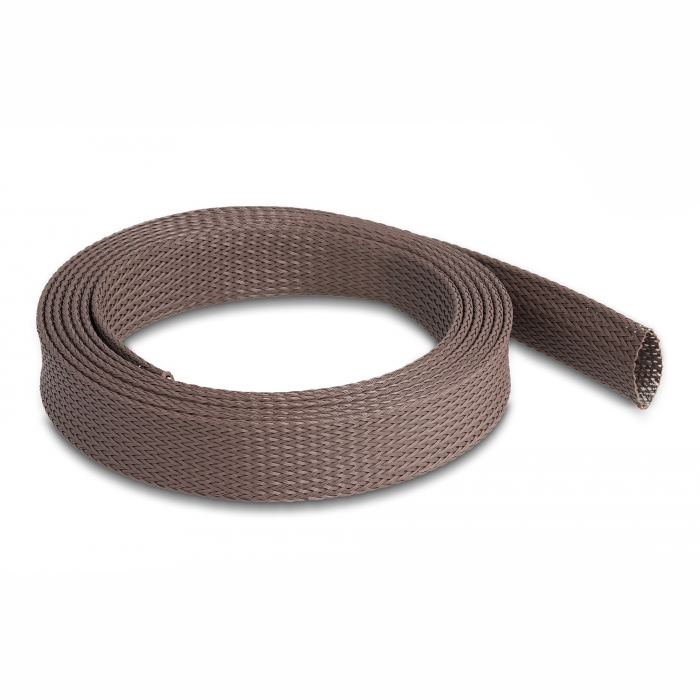 Delock rágcsálóbiztos fonott, nyújtható kábelharisnya 2m x 25mm barna (20901) (delock20901)