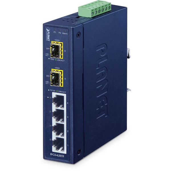 Planet Industrial 4-Port Ring Ethernet Switch IFGS-620TF