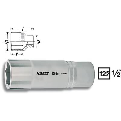 6 lapfejű dugókulcs betét 12,5 mm (1/2")Kulcstávolság 16 mm Meghajtás (szerszám) 12,5 mm (1/2")Hazet 900LG-16 (900LG-16)