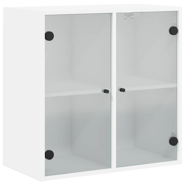 fehér faliszekrény üvegajtókkal 68 x 37 x 68,5 cm